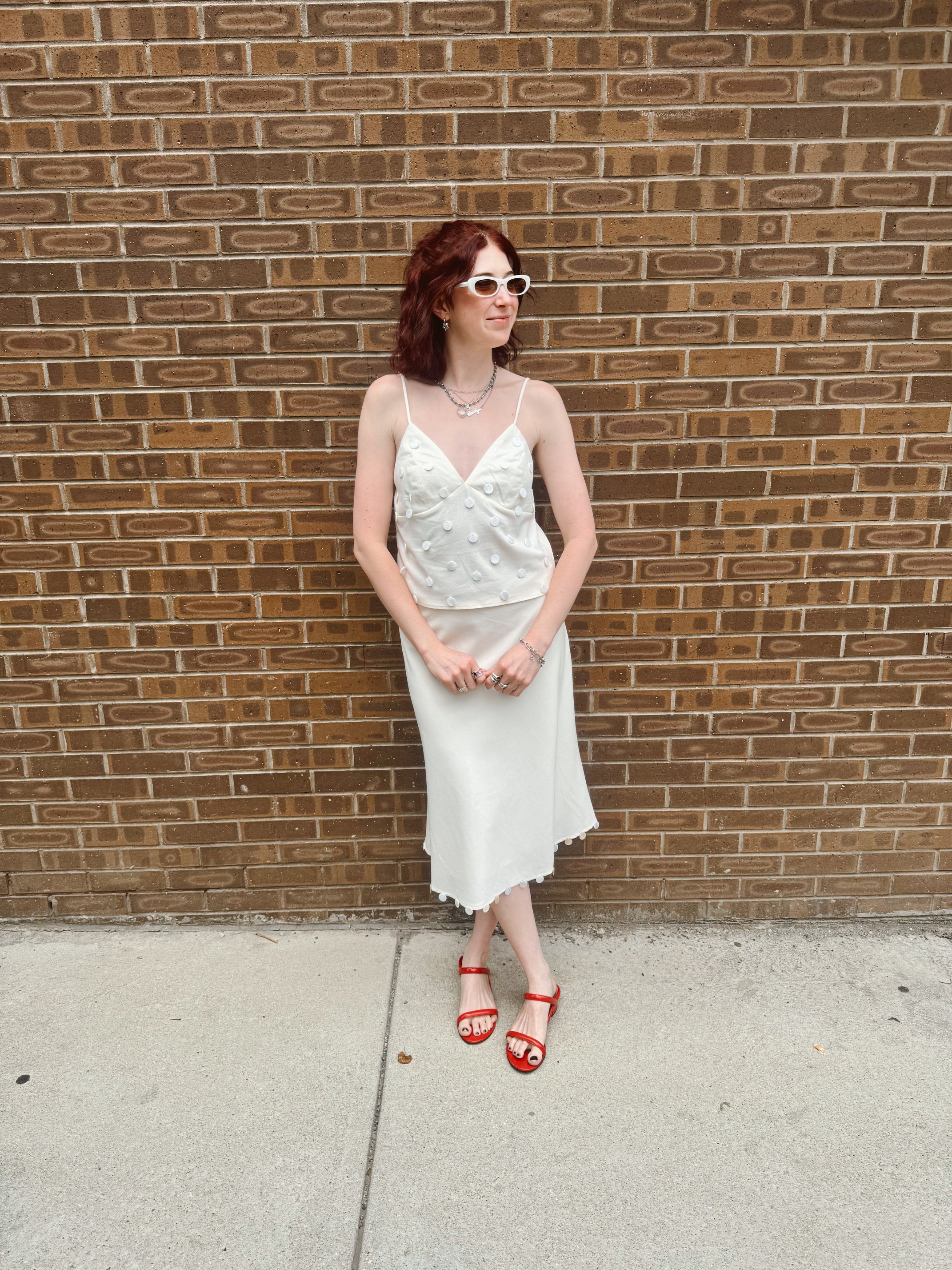 Khaki V Neck Tank Top