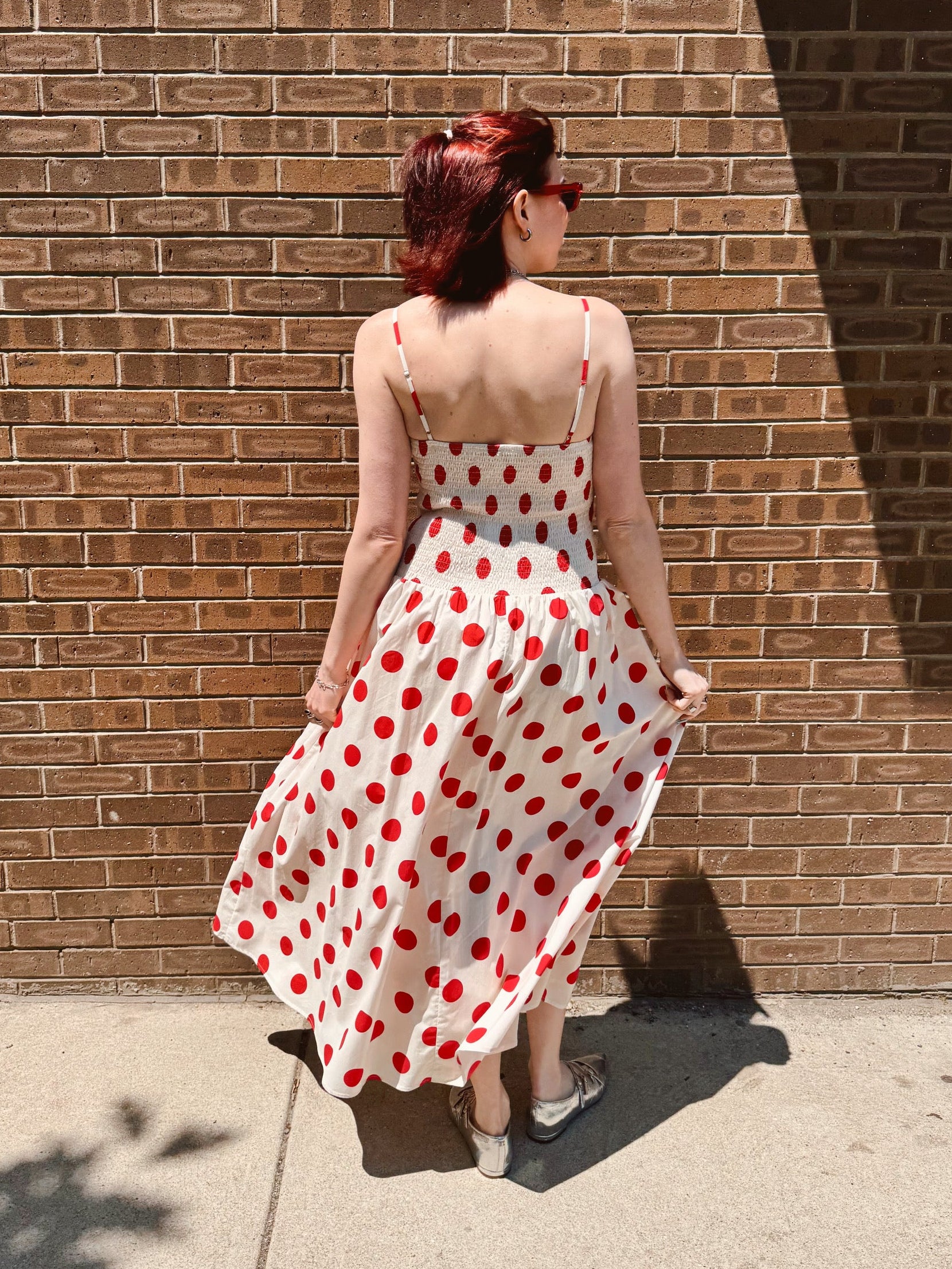 Devin Polka Dot Dress Small