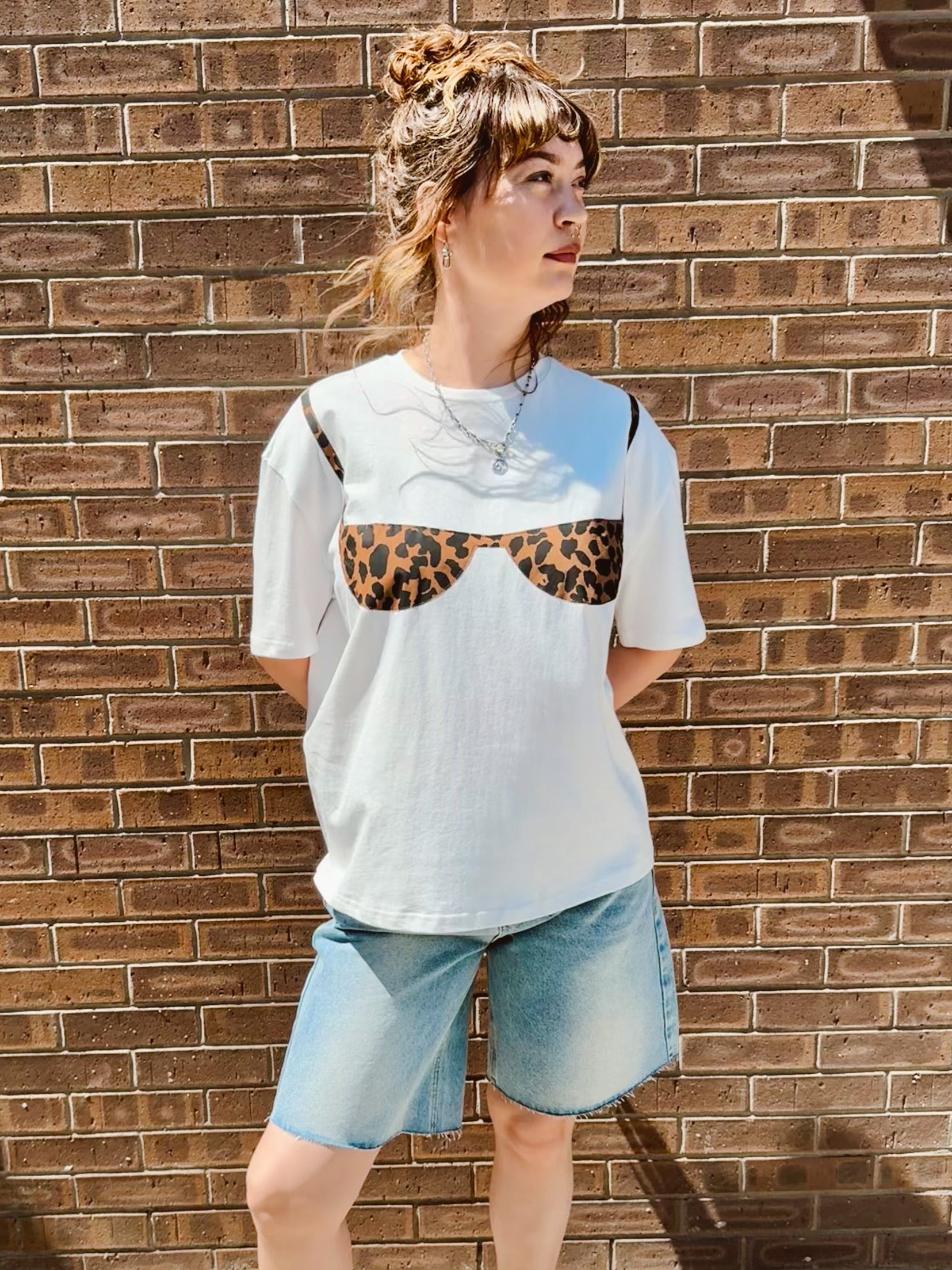 Leopard Bikini Top Tee