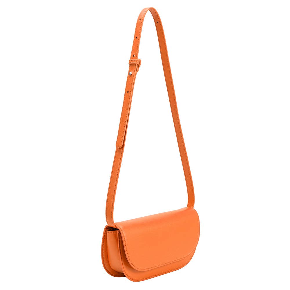 Inez Neon Orange Recycled Vegan Crossbody Bag