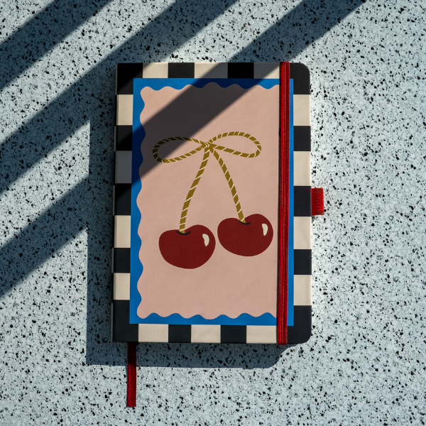 Cherry Bow Hardbound Notebook
