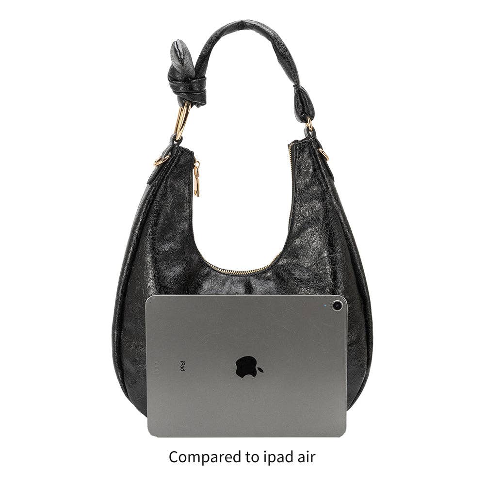 Lilie Silver Recycled Vegan Shoulder Bag