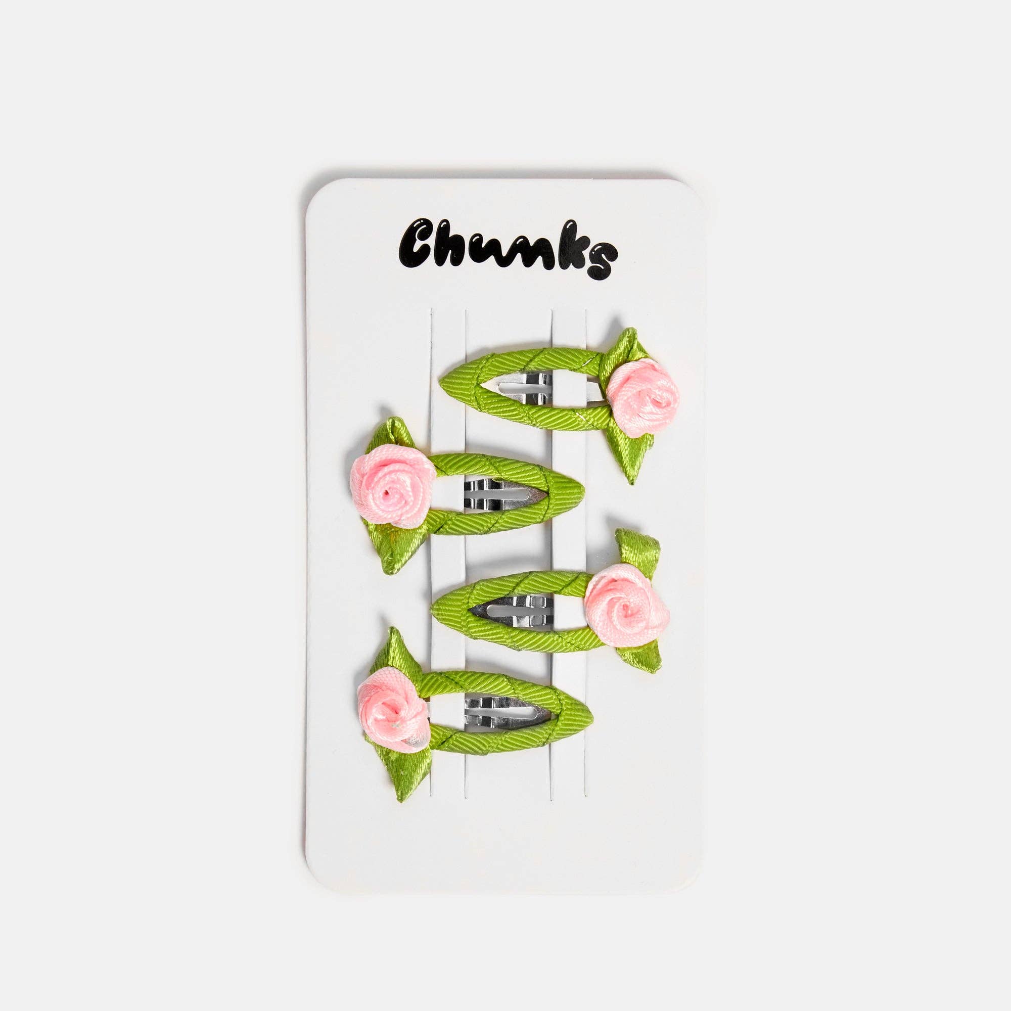 Rosette Snap Clips in Blush - Downerss