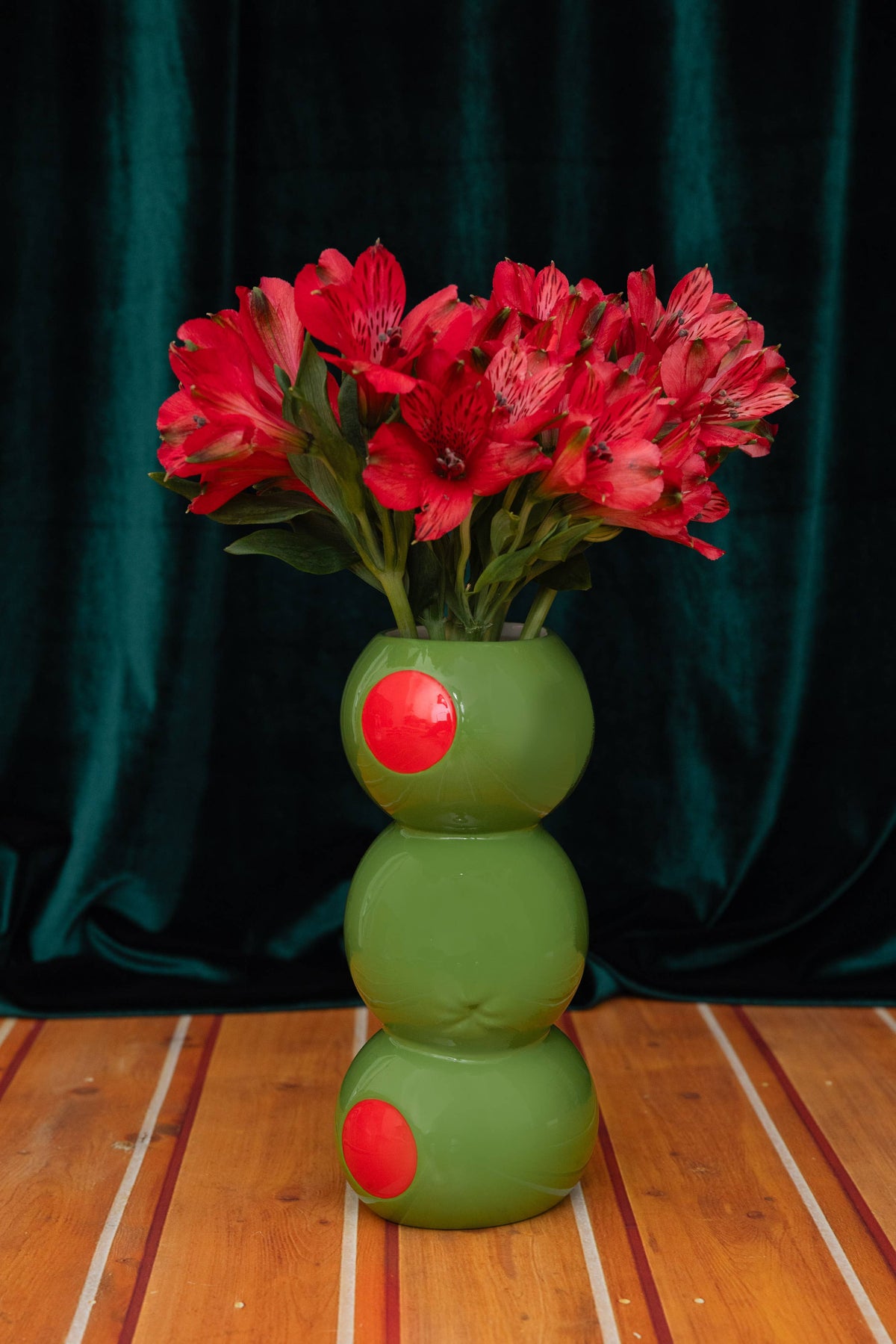 Olive Ceramic Vase