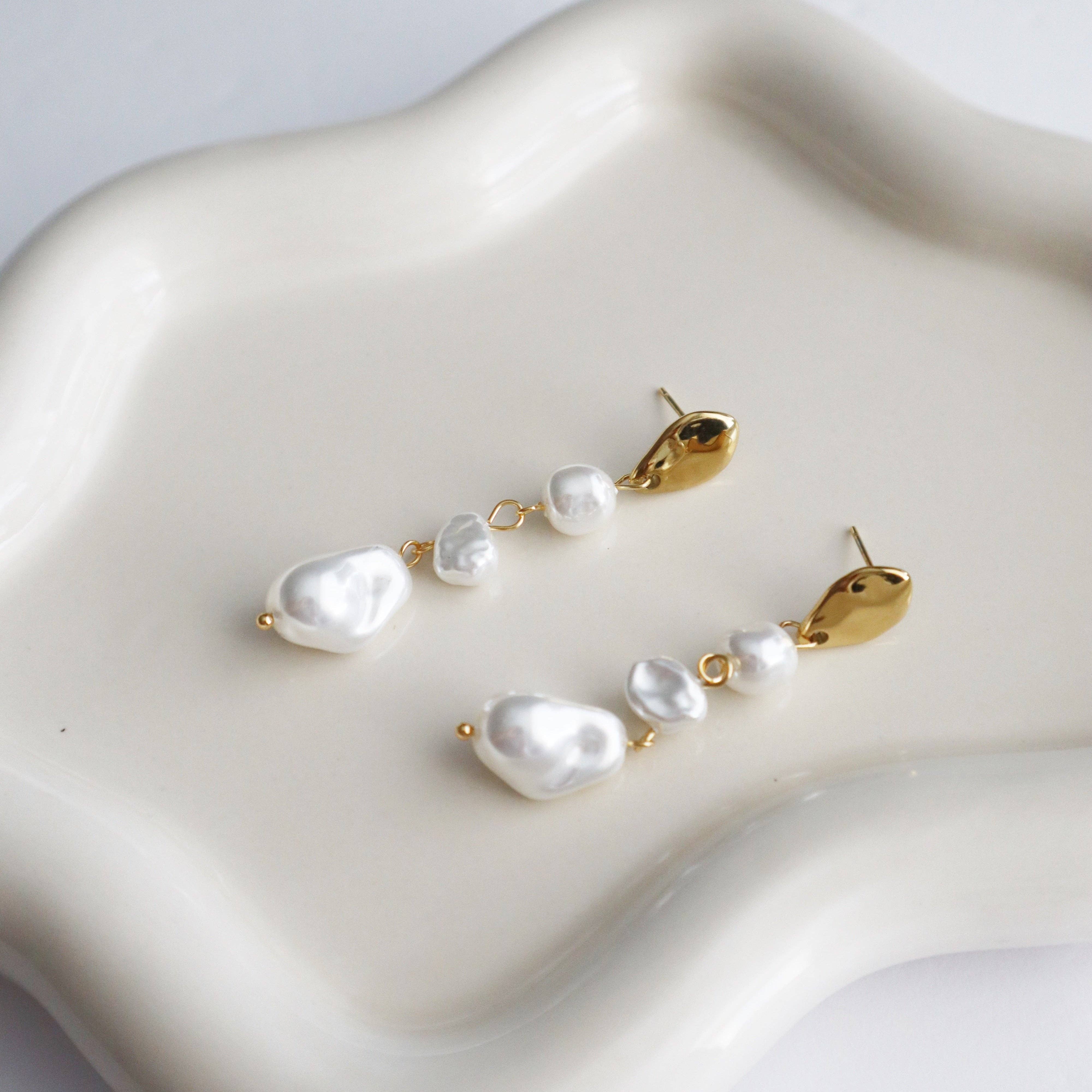 Lune Baroque Pearl Earrings