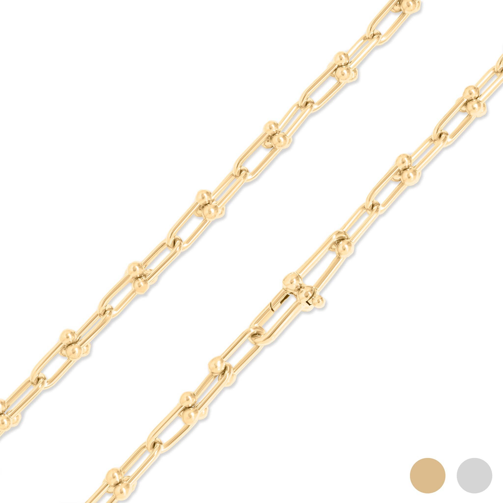 18K Gold Plated Hardware Chain Necklace