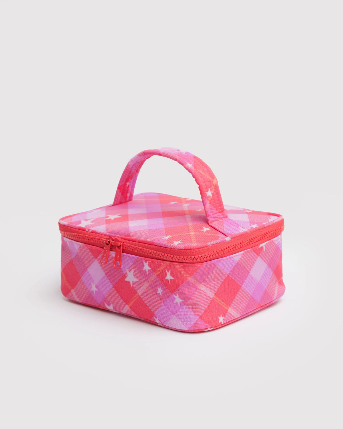 Small Cosmetic Case - Star Plaid