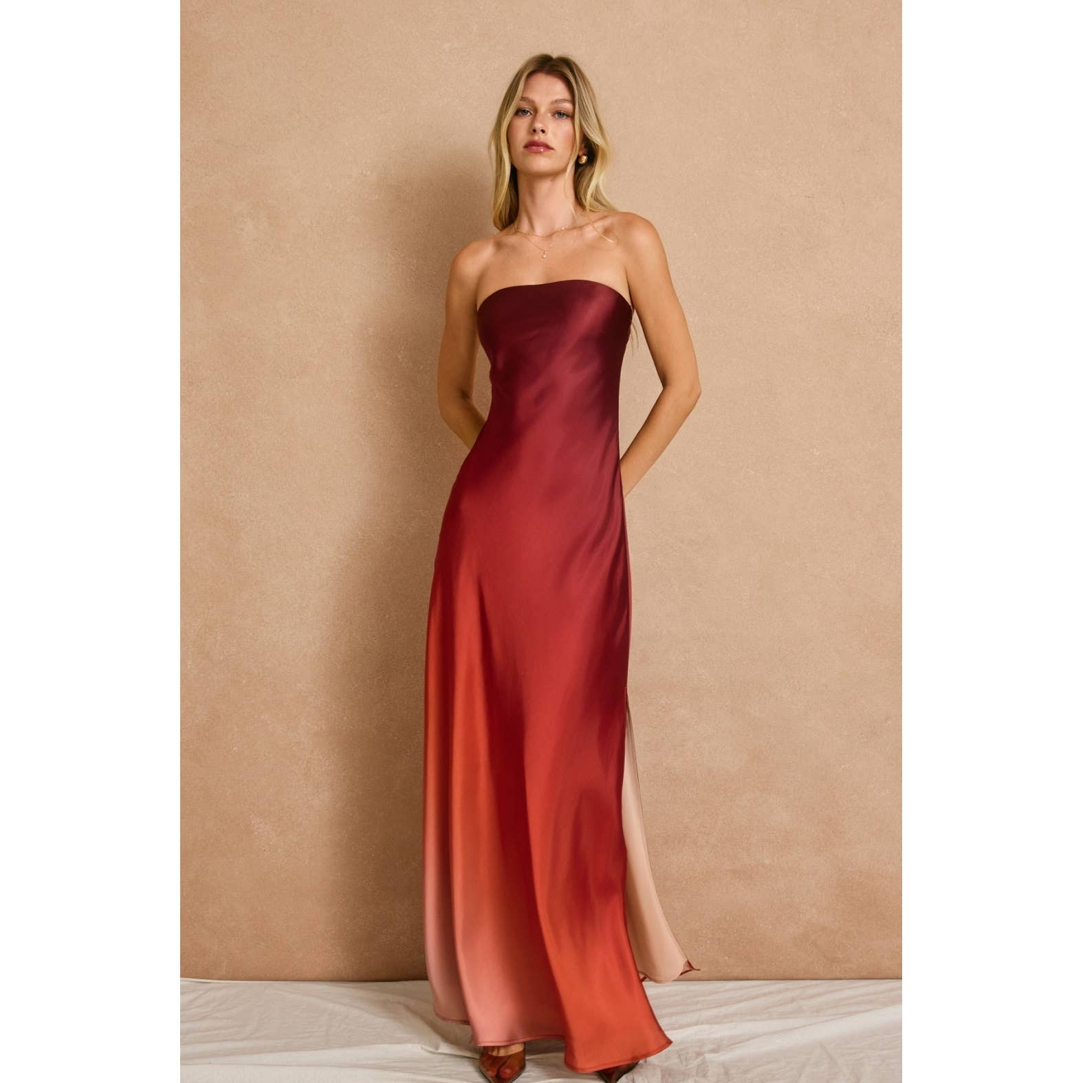 Radiance Ombre Strapless Maxi Dress