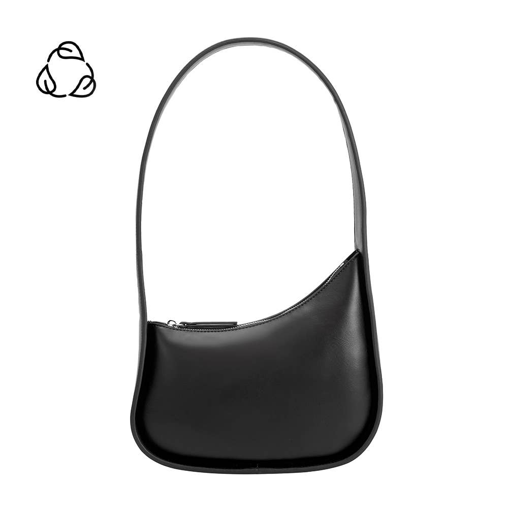 Willow Black Recycled Vegan Shoulder Bag