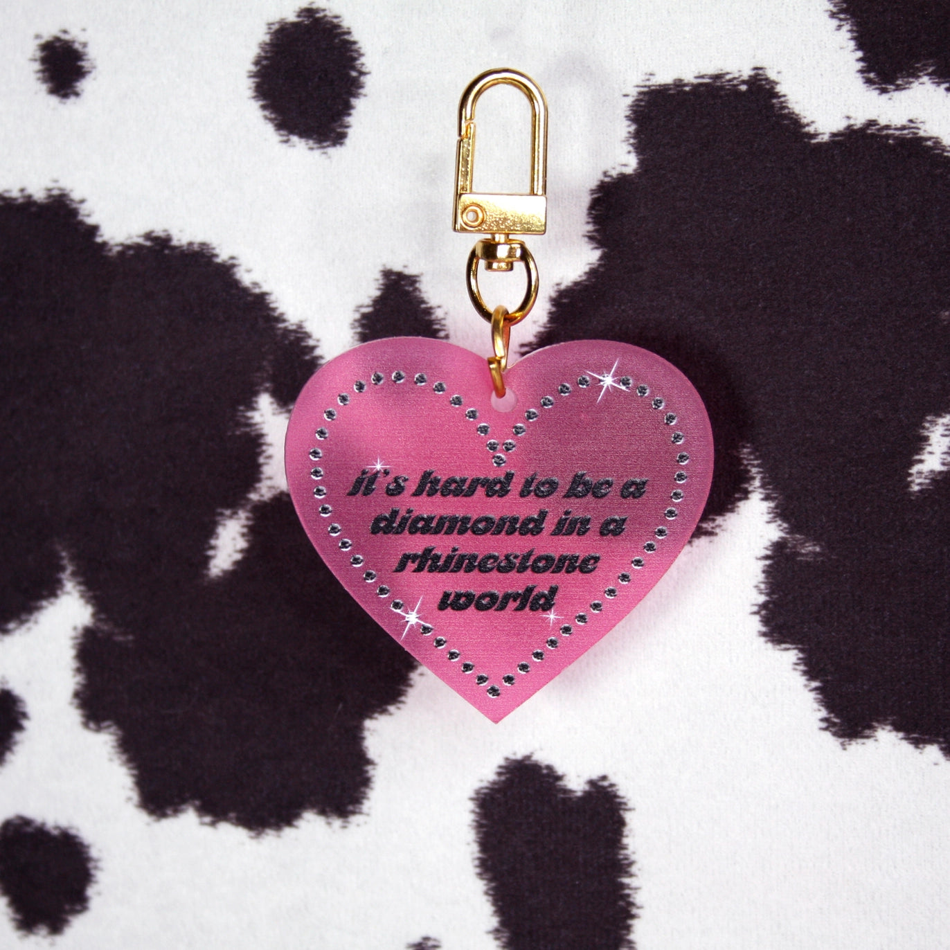 Rhinestone World Keychain