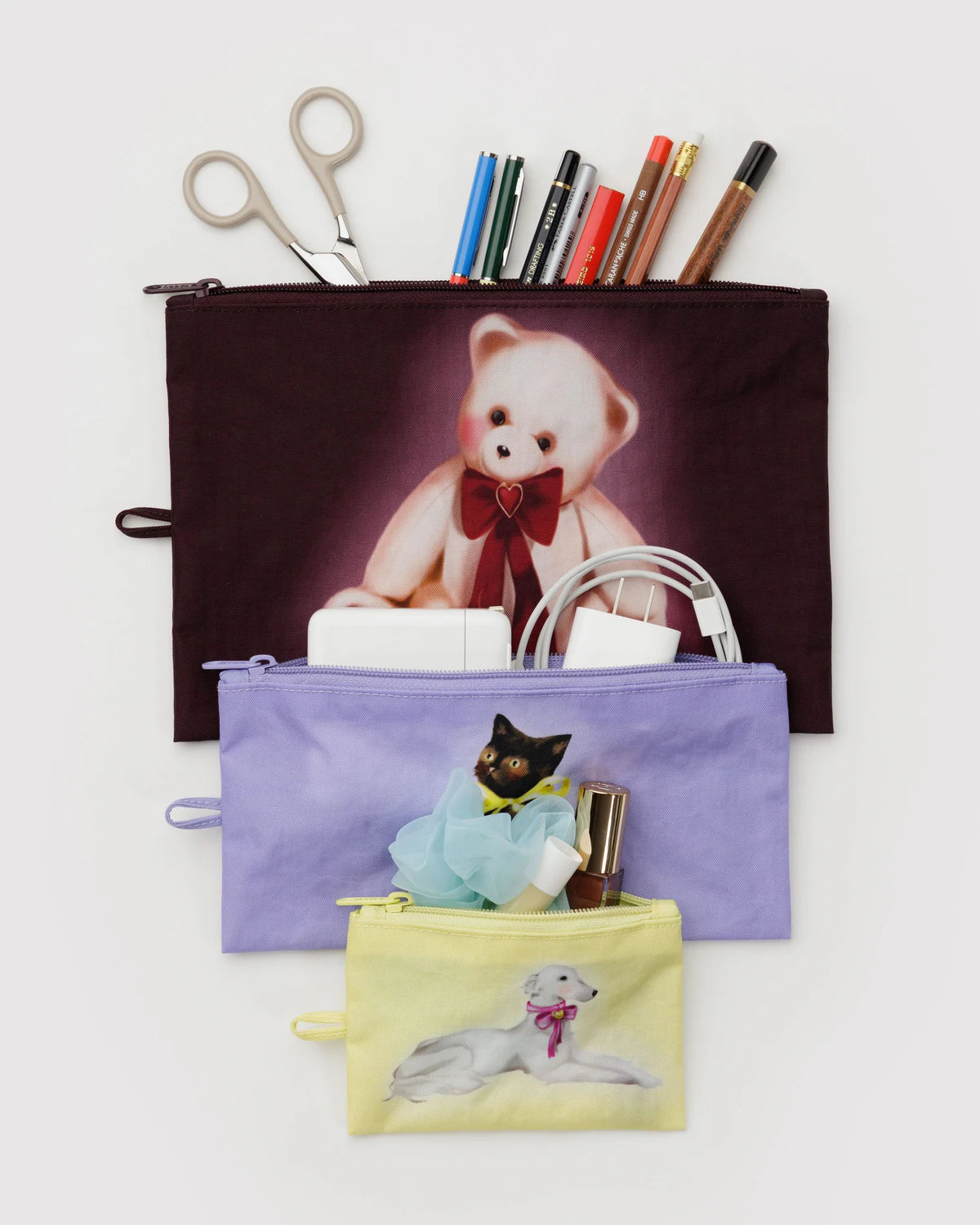 Flat Pouch Set - Fancy Animals