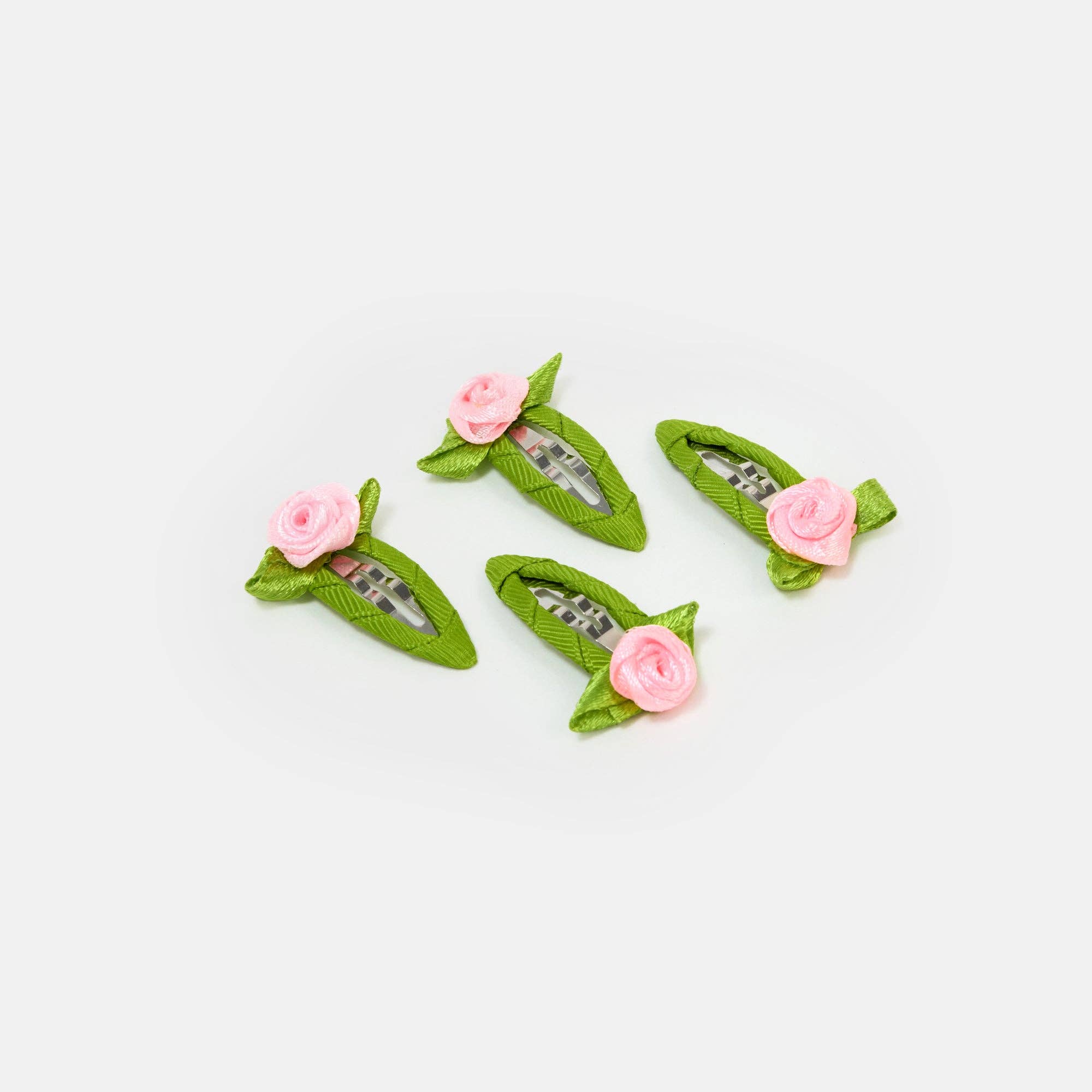 Rosette Snap Clips in Blush - Downerss