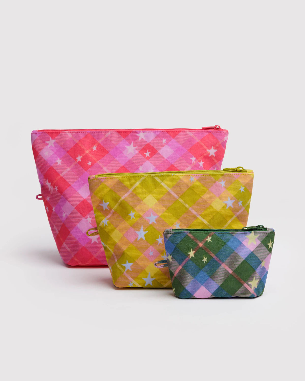 GO Pouch Set - Star Plaid
