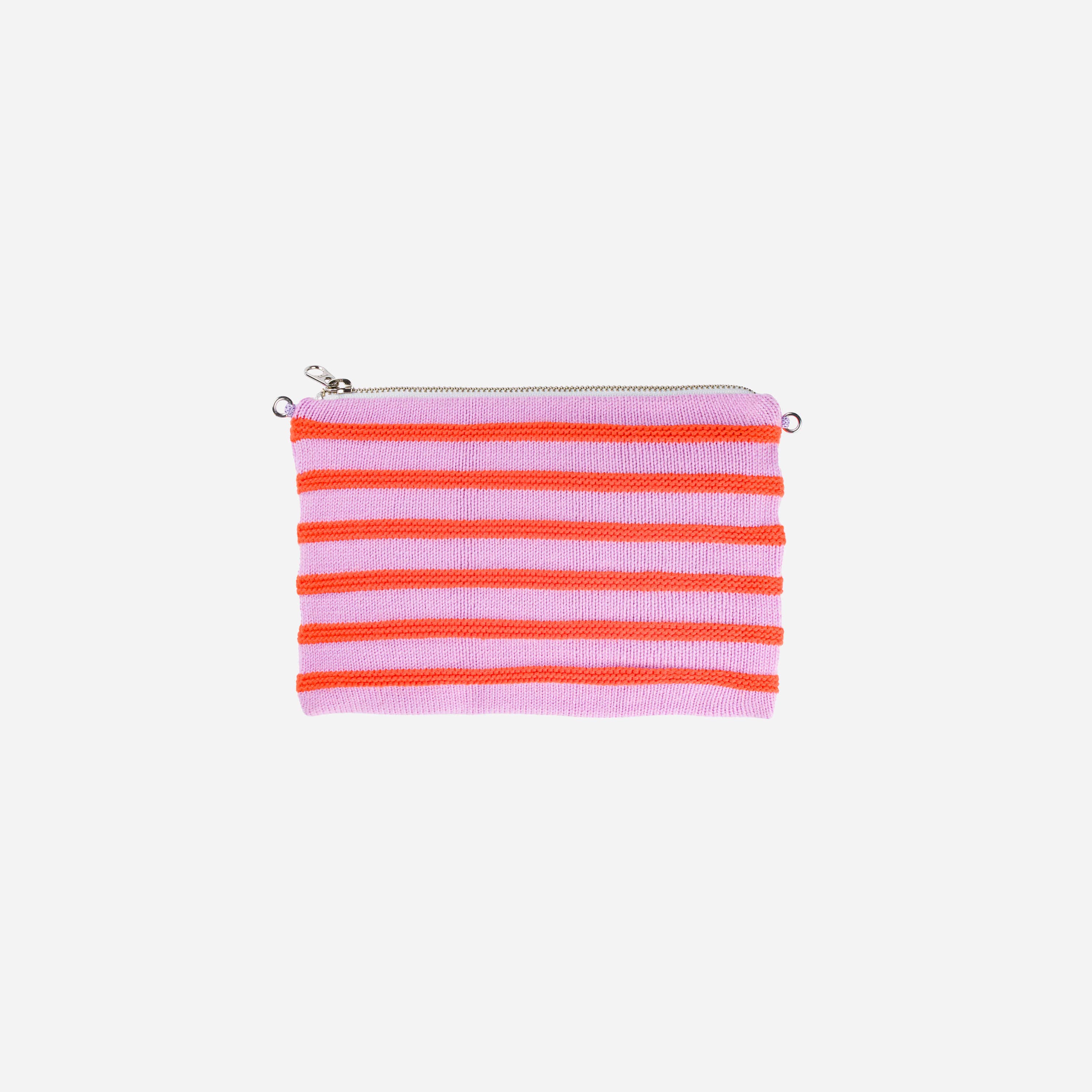 Super Stripe Knit Pouch: Poppy Lilac