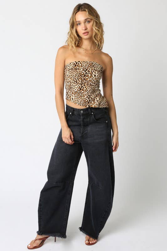 Sarah Leopard Tube Top