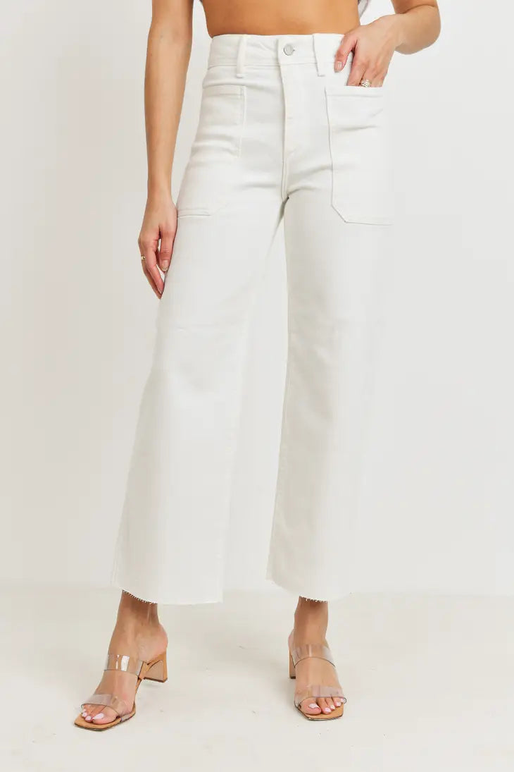 High Rise Utility Wide Leg - Off White