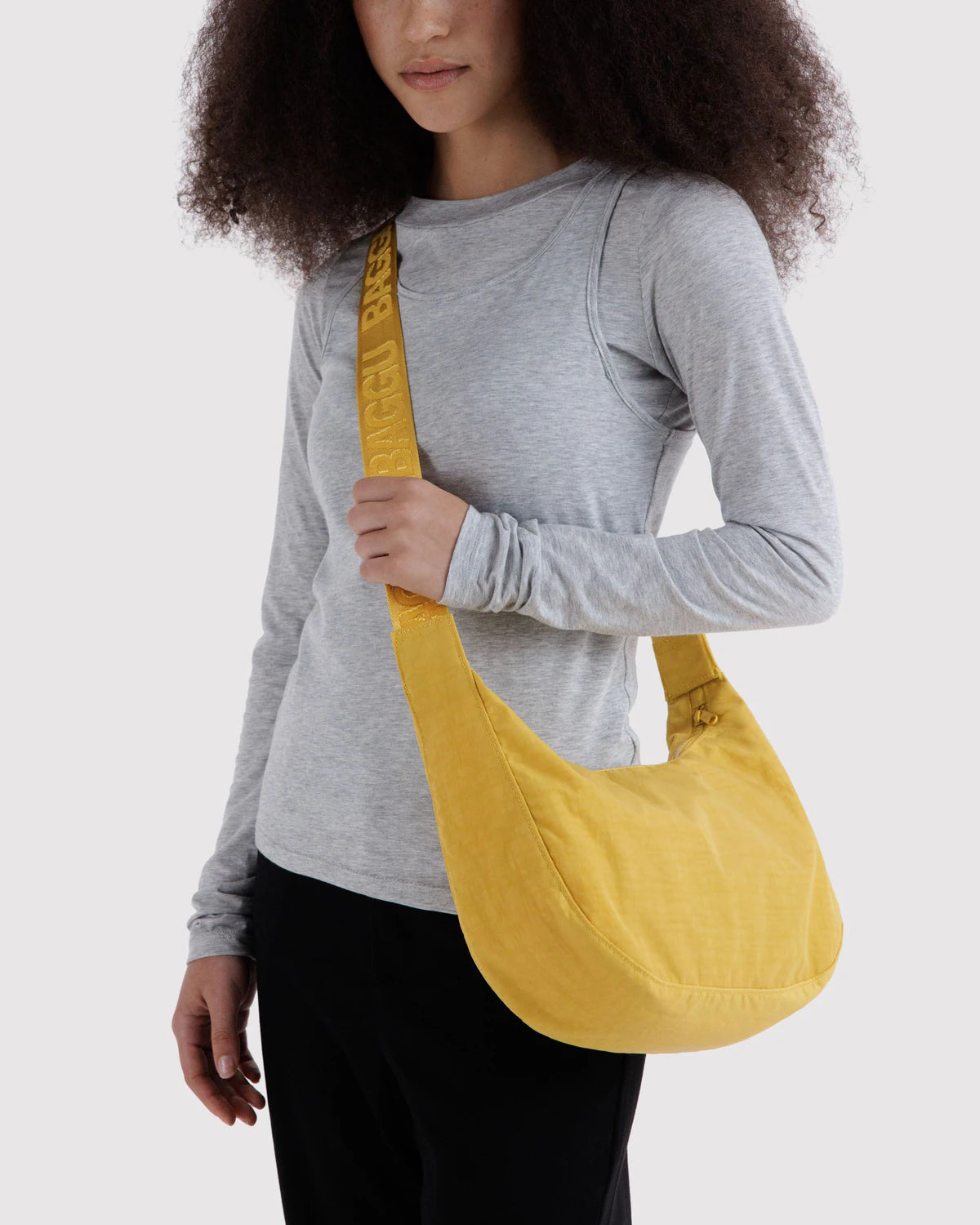 Medium Nylon Crescent Bag -  Sunflower