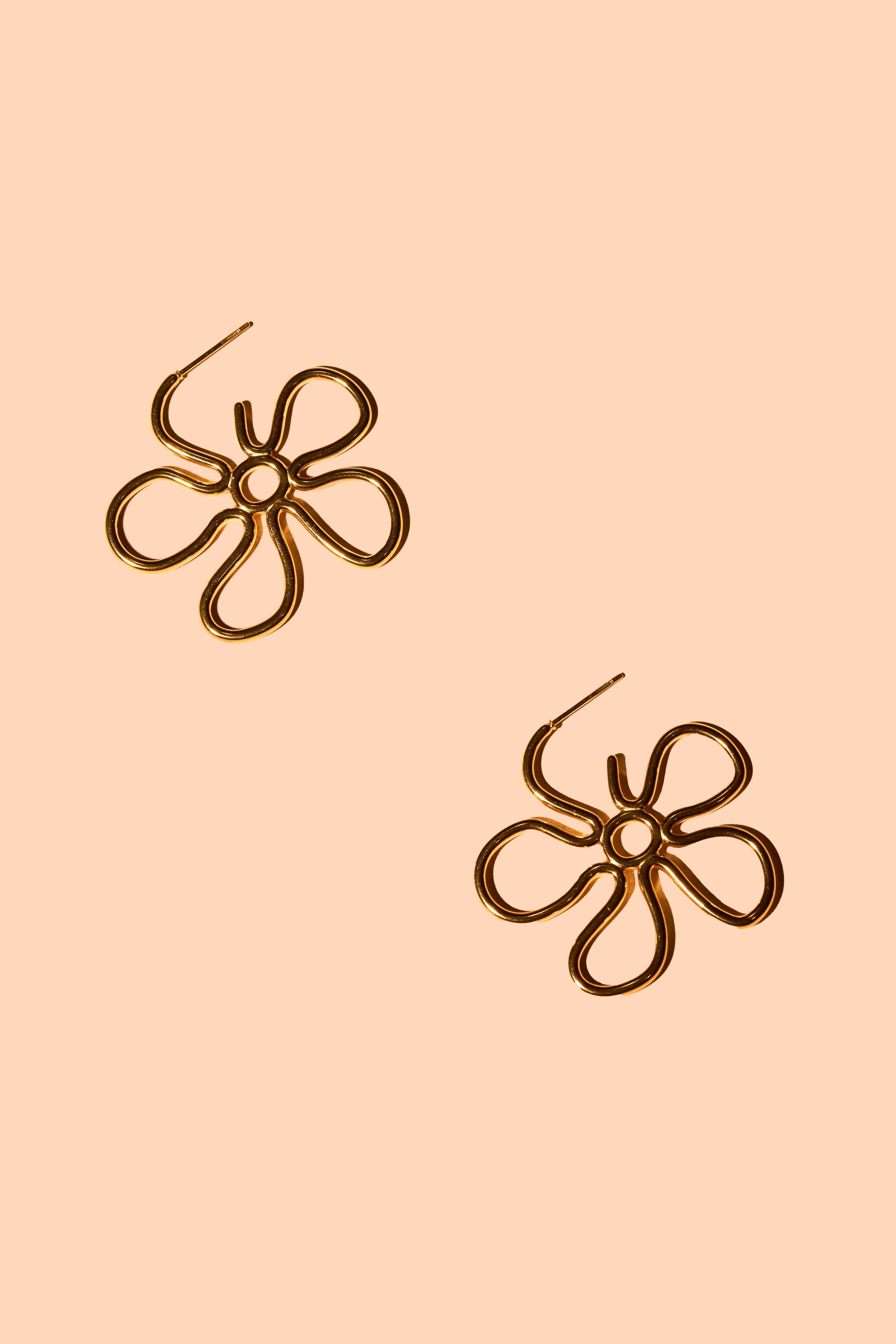 Buttercup Hoops - 18K Gold Plated