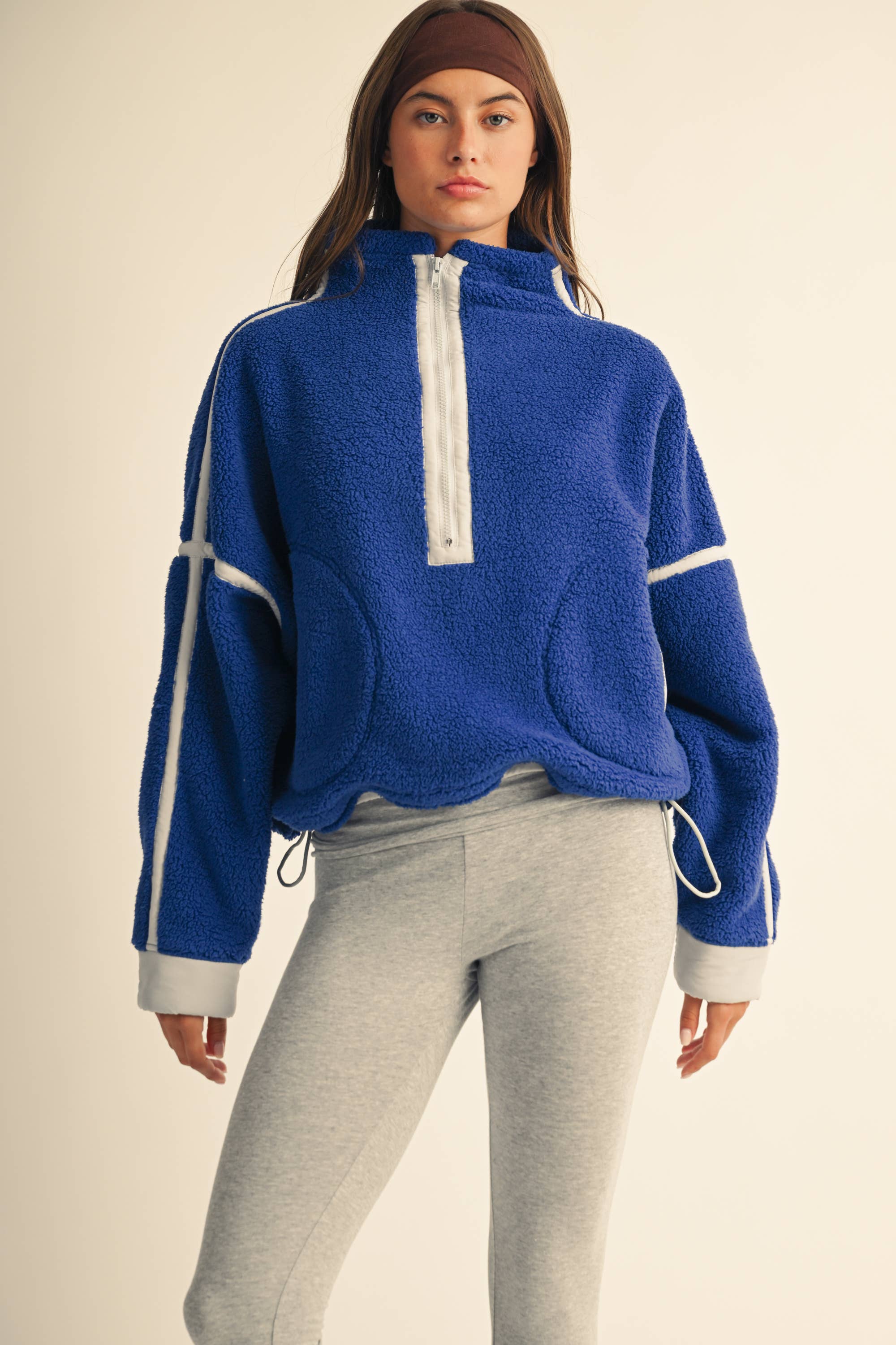 Contrast Trim Fleece Half-Zip