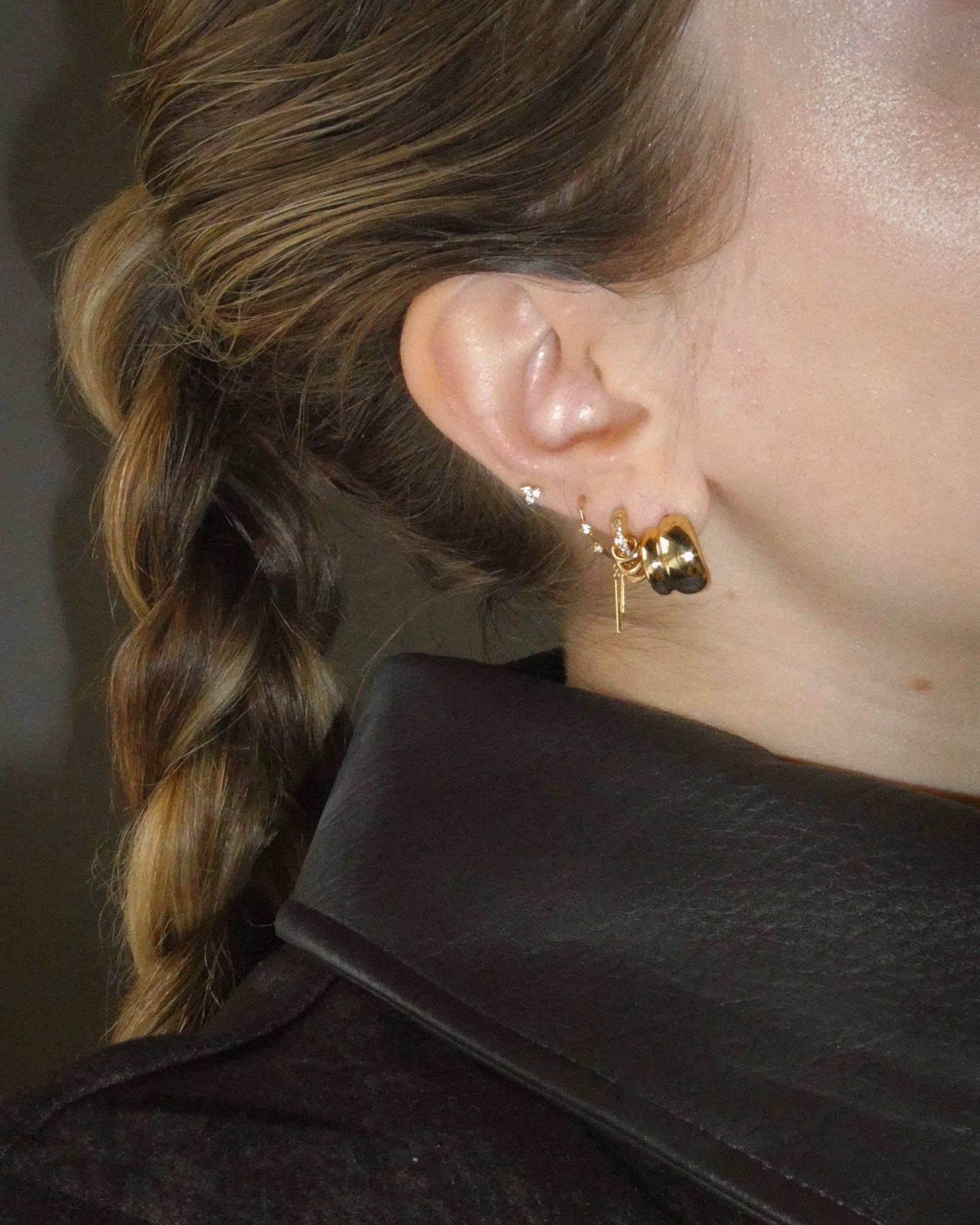 Petite Sofie Volume Hoops - Gold