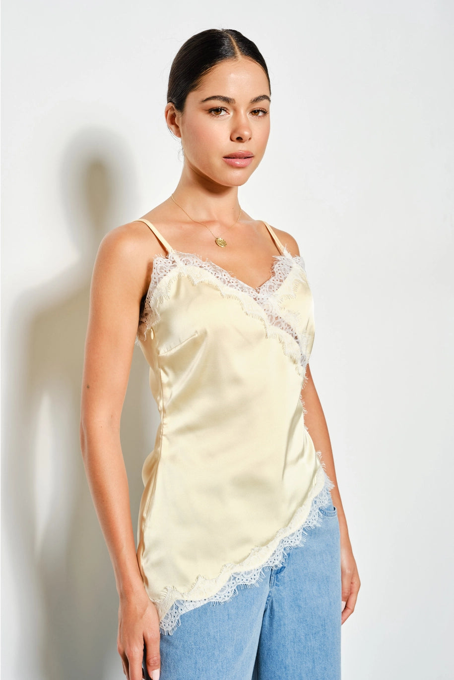Oren Asymmetrical Satin Cami