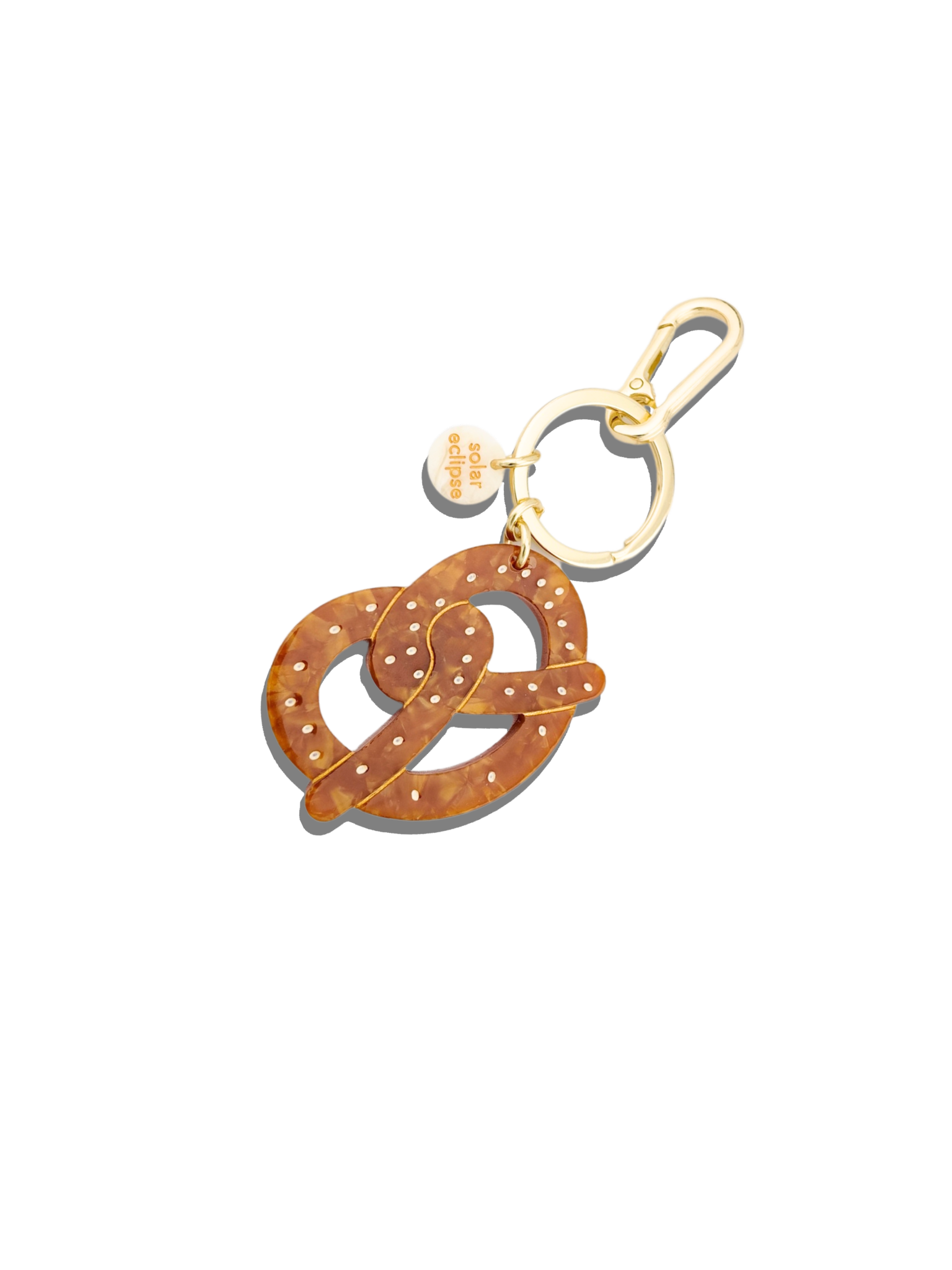 Hand-painted Pretzel Bag Charm & Keychain