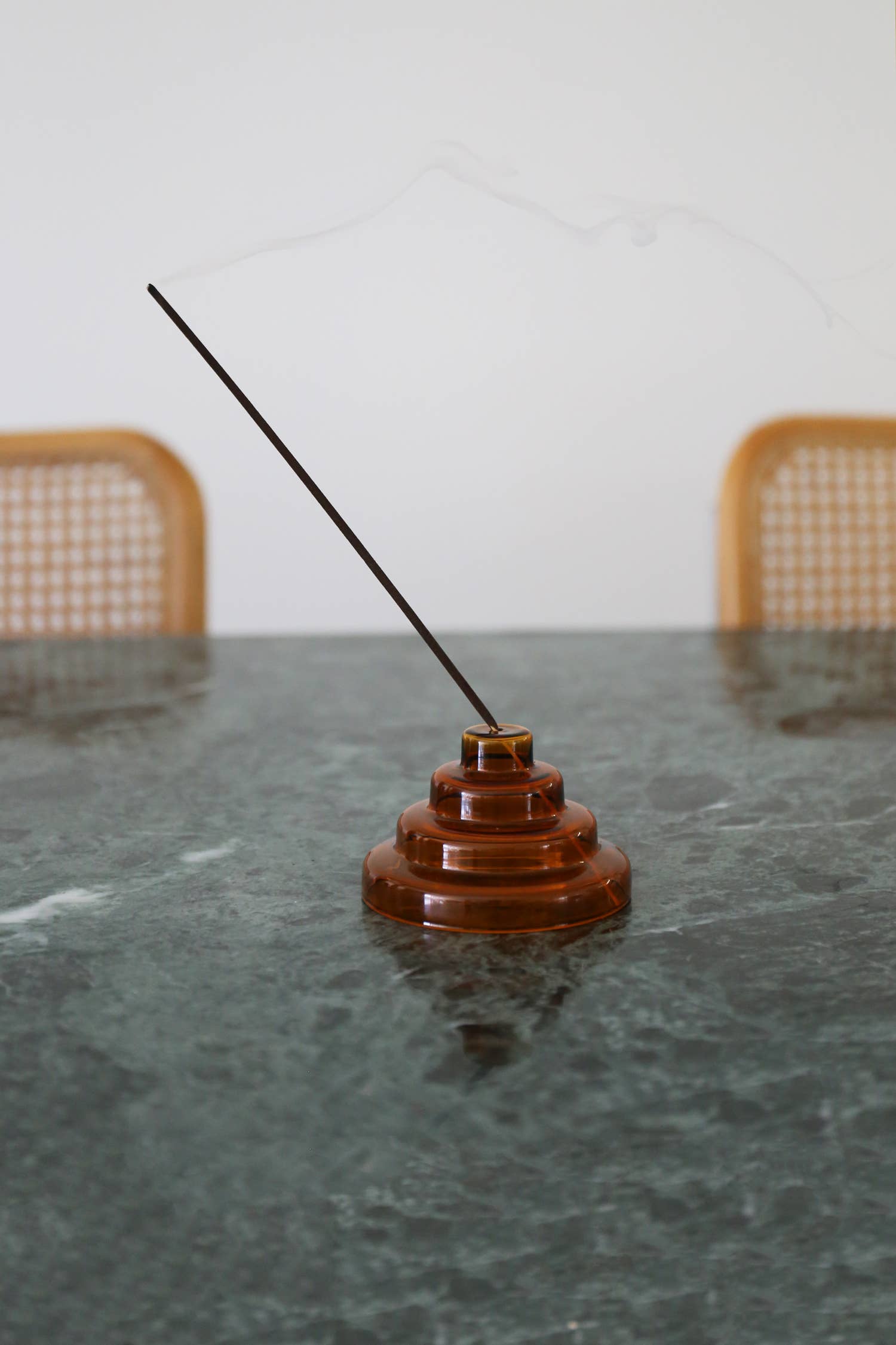 YIELD - Glass Meso Incense Holder - Amber