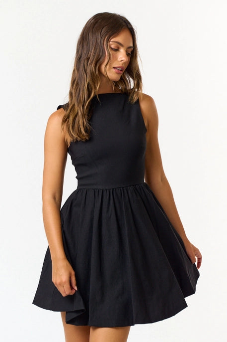 Bubble Hem Mini Dress