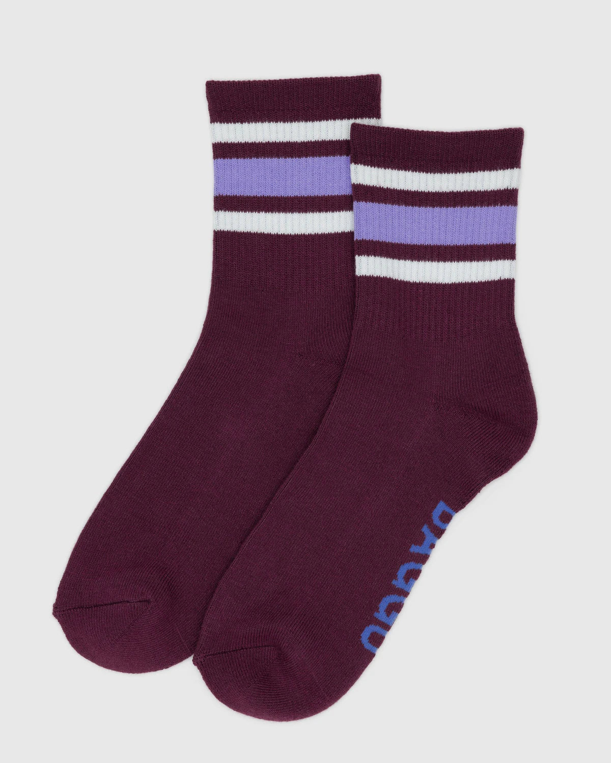 Ribbed Socks - Mahogany Stripe