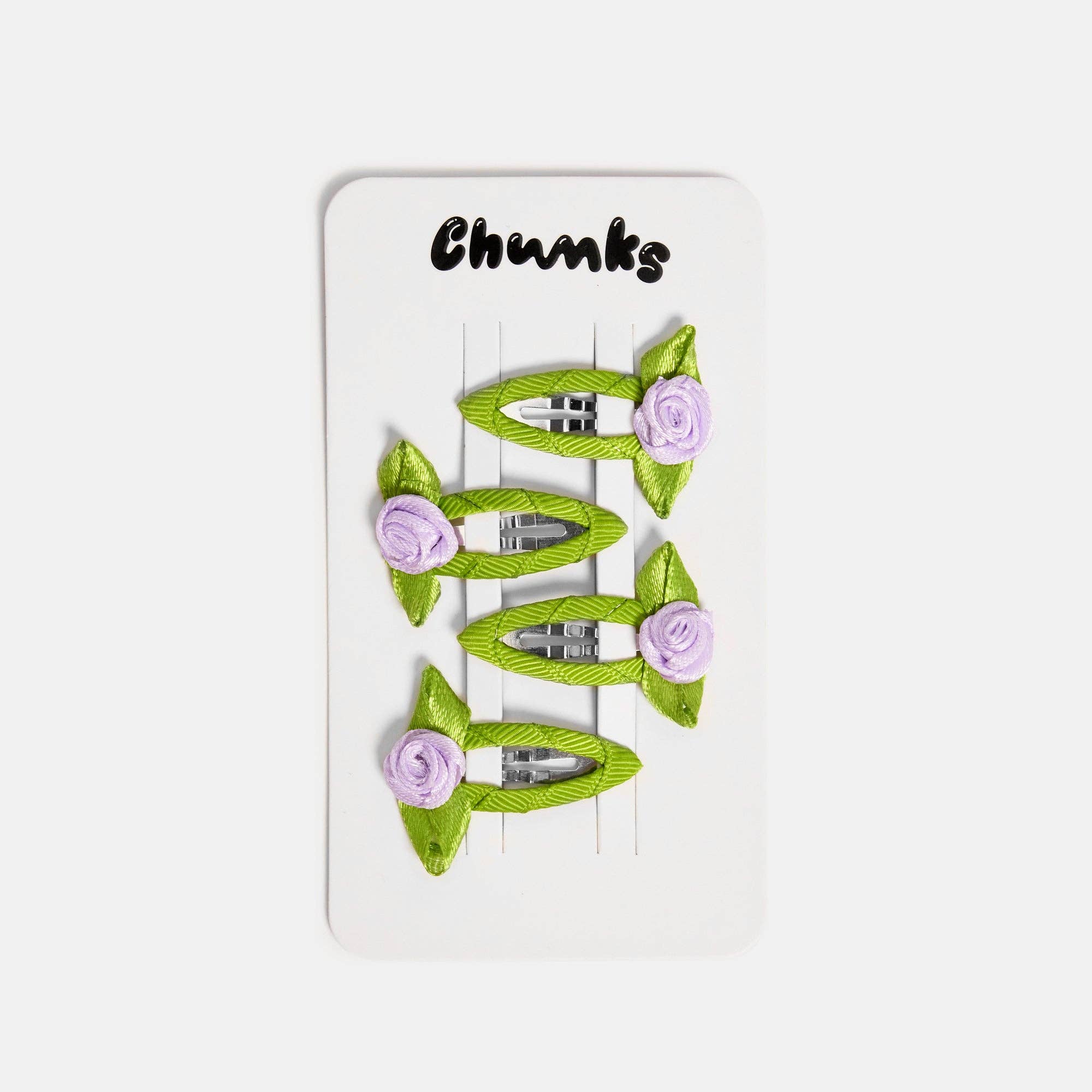 CHUNKS - Rosette Snap Clips in Lilac 