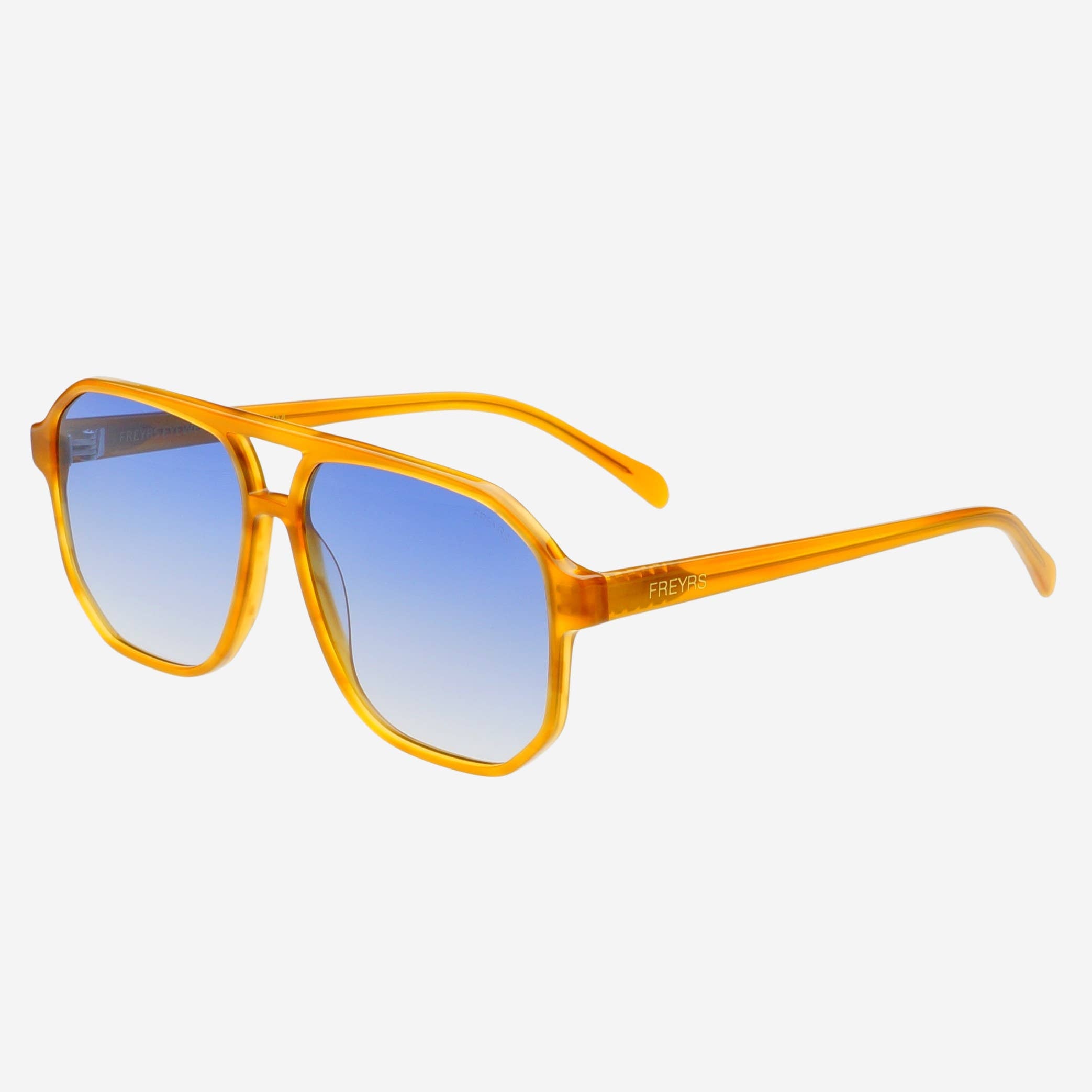 Billie Aviator Sunglasses - Yellow/Blue