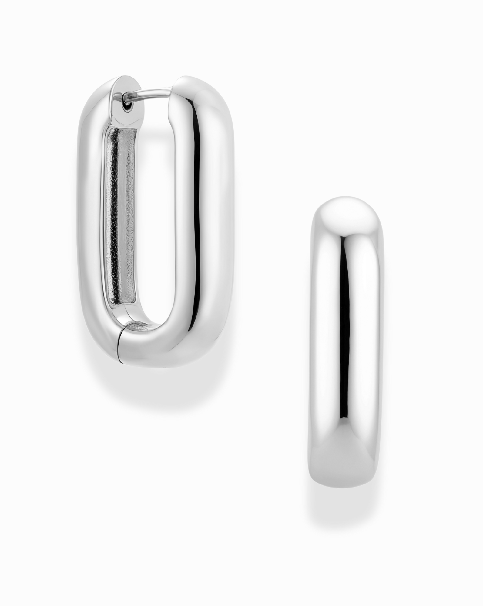 Elly Grande Hoops - Silver