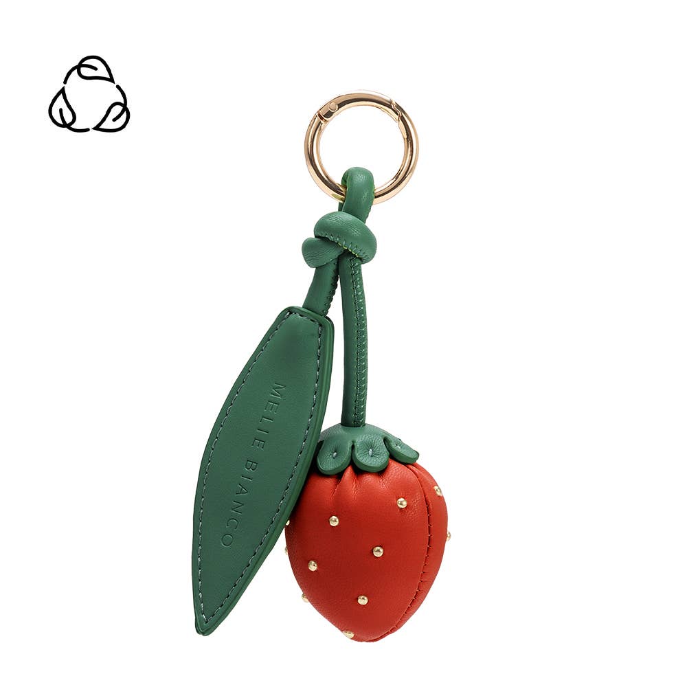 Melie Bianco - Strawberry Red Recycled Vegan Bag Charm Pre-Order 3/30