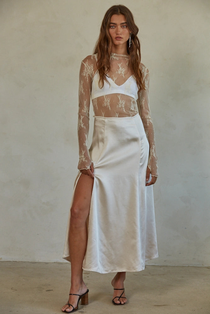 Aubrey Ruby Lace Top - Ivory