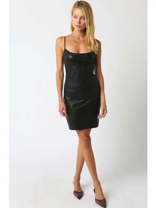 Diya Leather Mini Dress