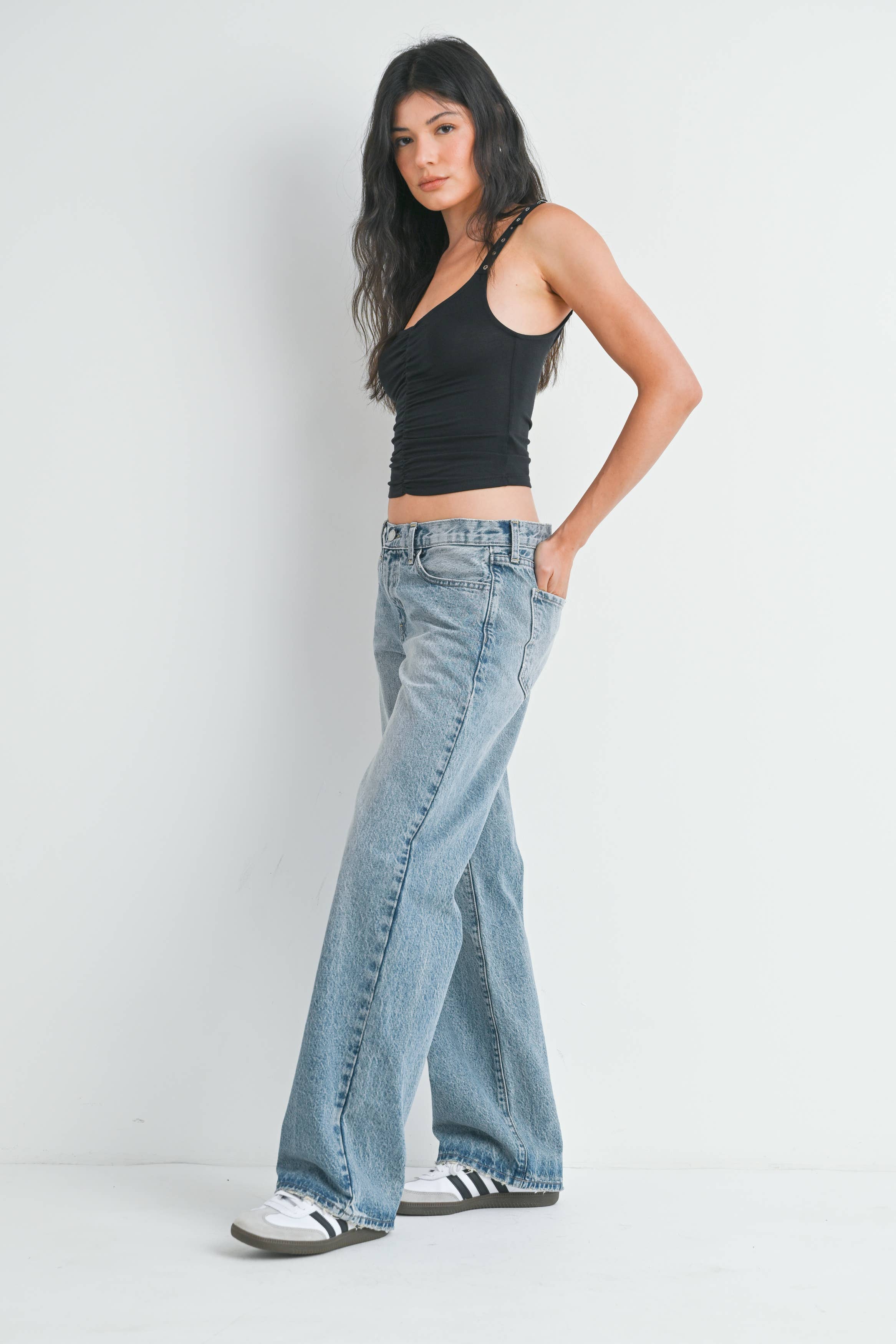 Vintage Light Wash Low Rise Baggy Slouch Jean