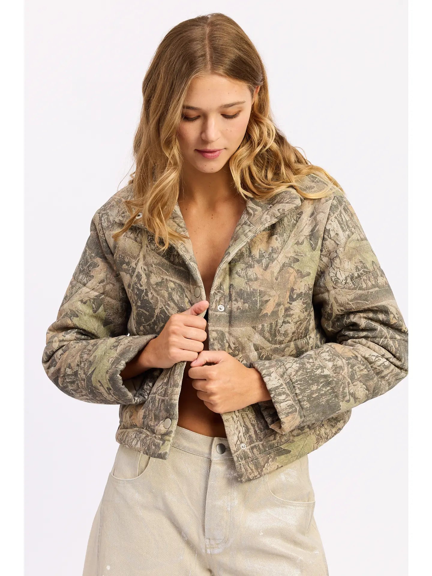 Woodland Camo Puffer Jacket