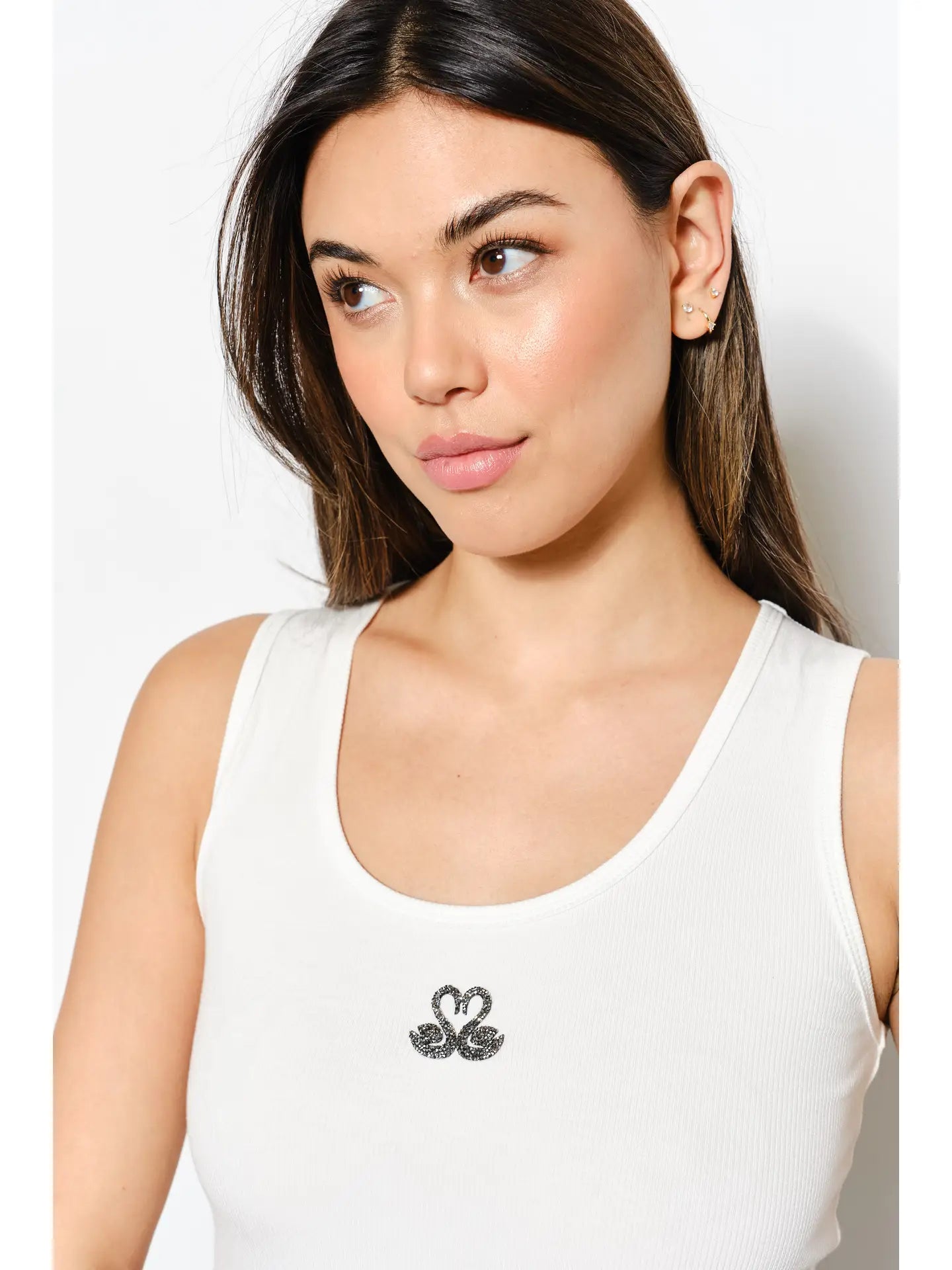 Beaded Swans Tank