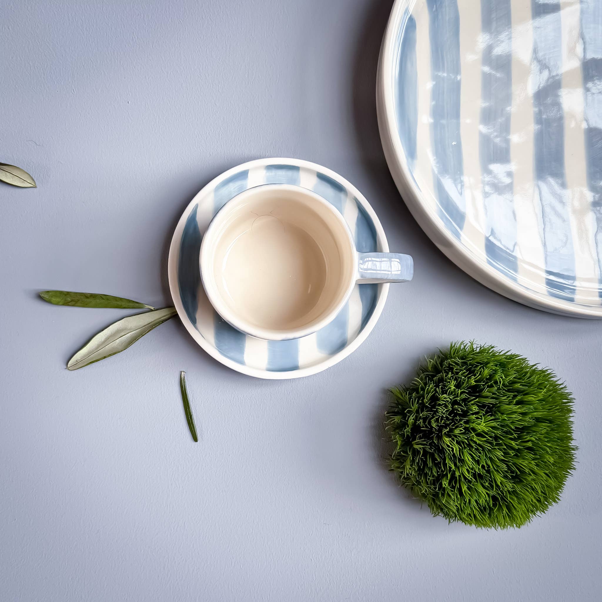 Espresso Stripes Cups- morning azzurro (set of 2 - 4 pieces)