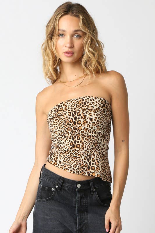 Sarah Leopard Tube Top