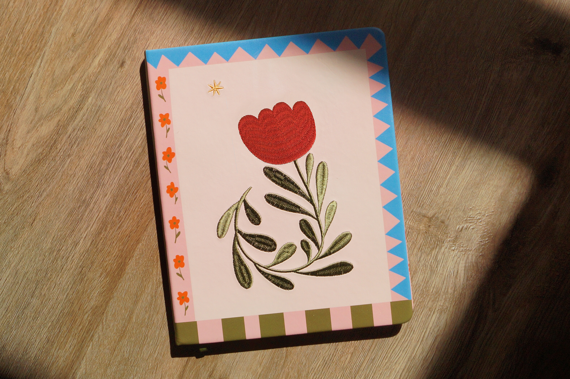 Star Tulip Embroidered Hardcover Sketchbook