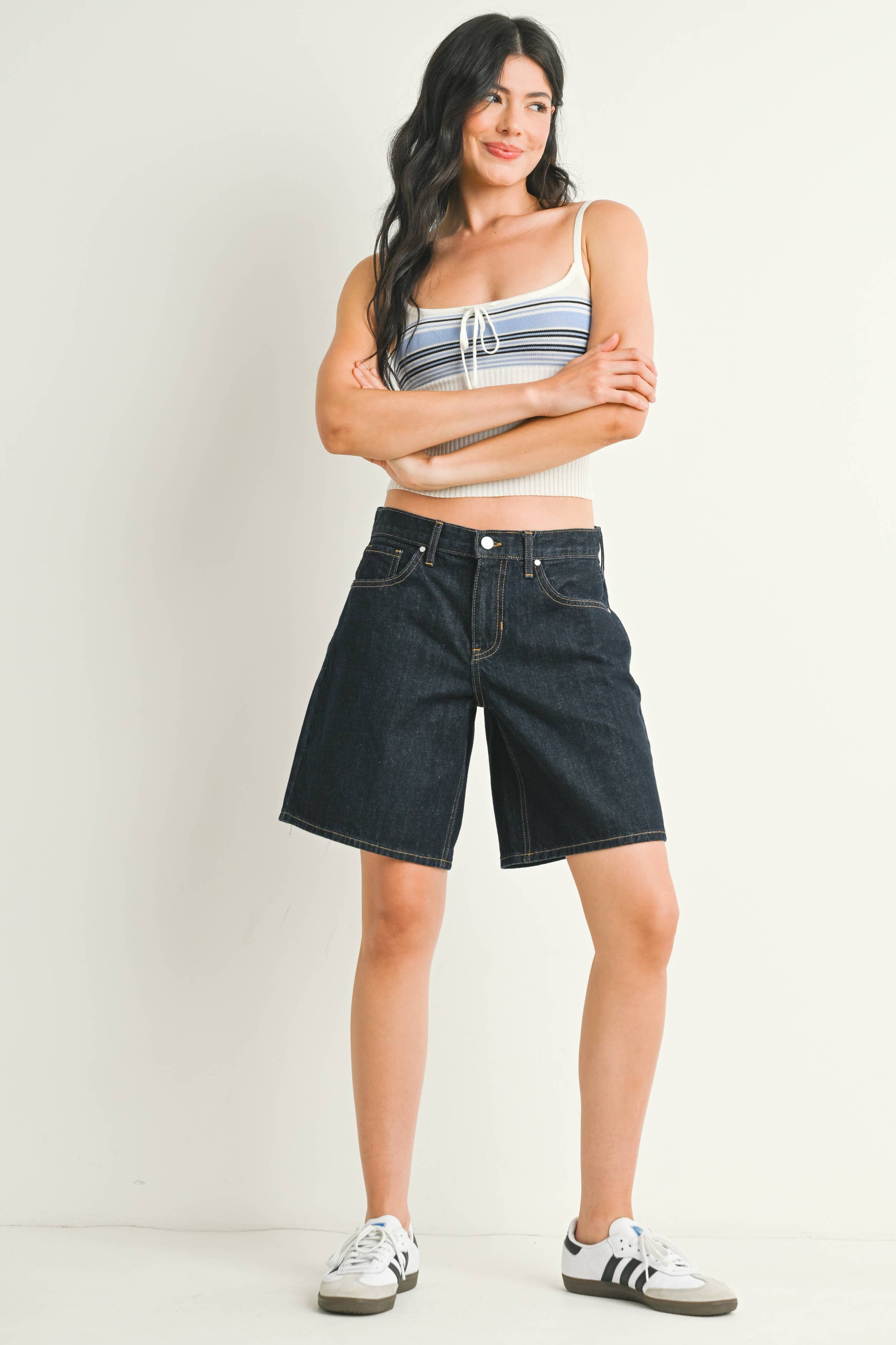 Dark Wash Denim Jort