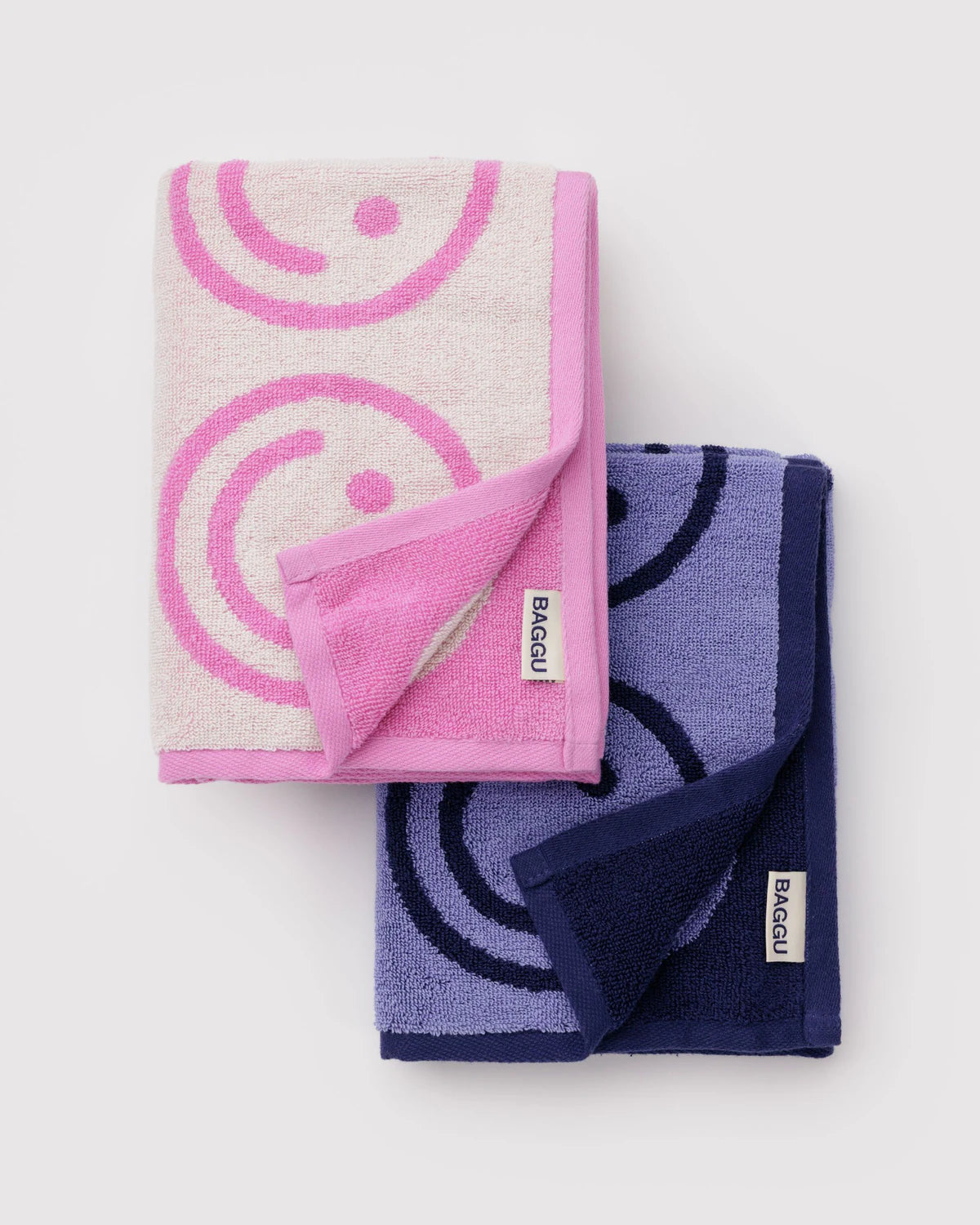 Hand Towel Set - Happy Pink Blue
