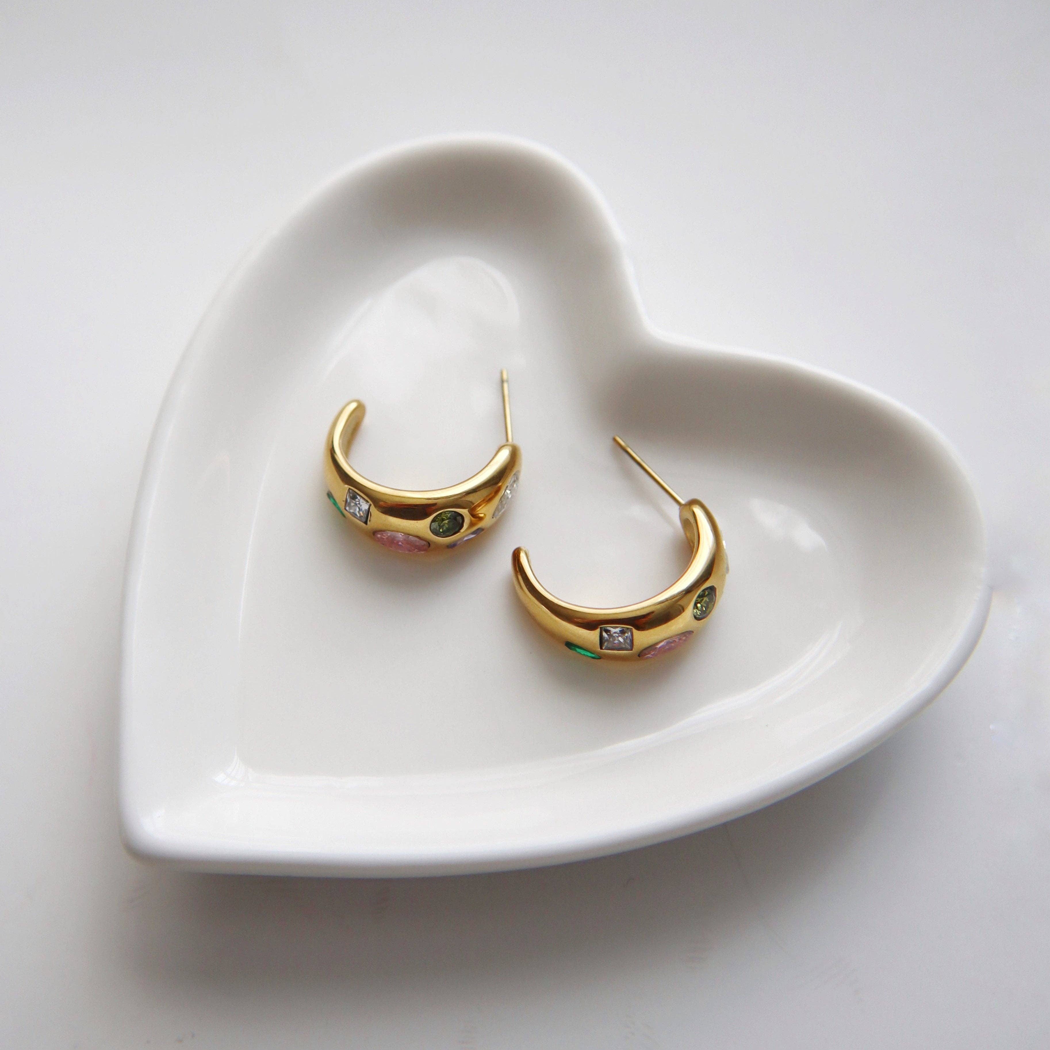 Mosaic Hoops | Multicolor Gems