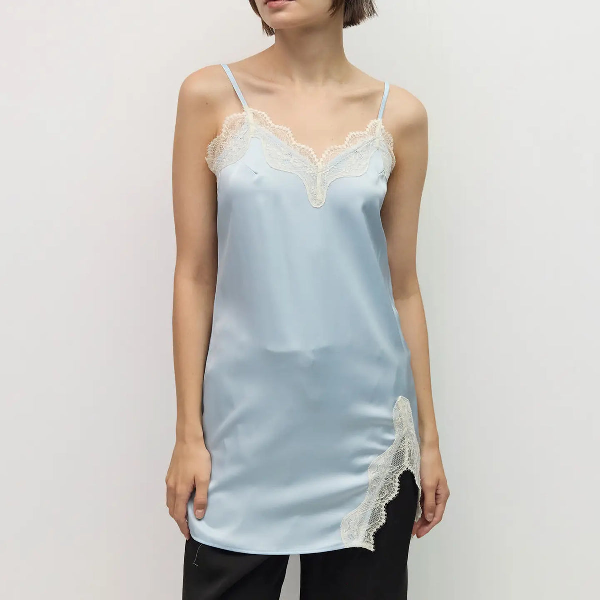 The Minnie Satin Lace Tank
