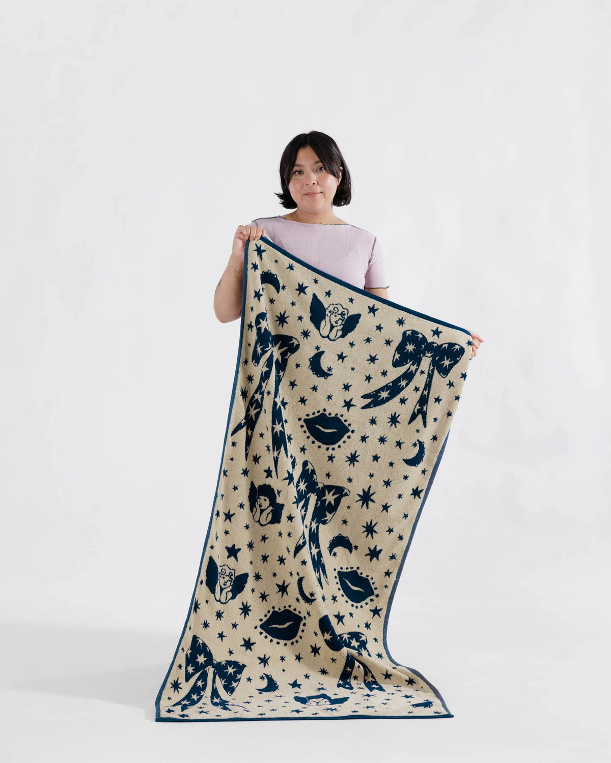 Bath Towel - Cherub Bows