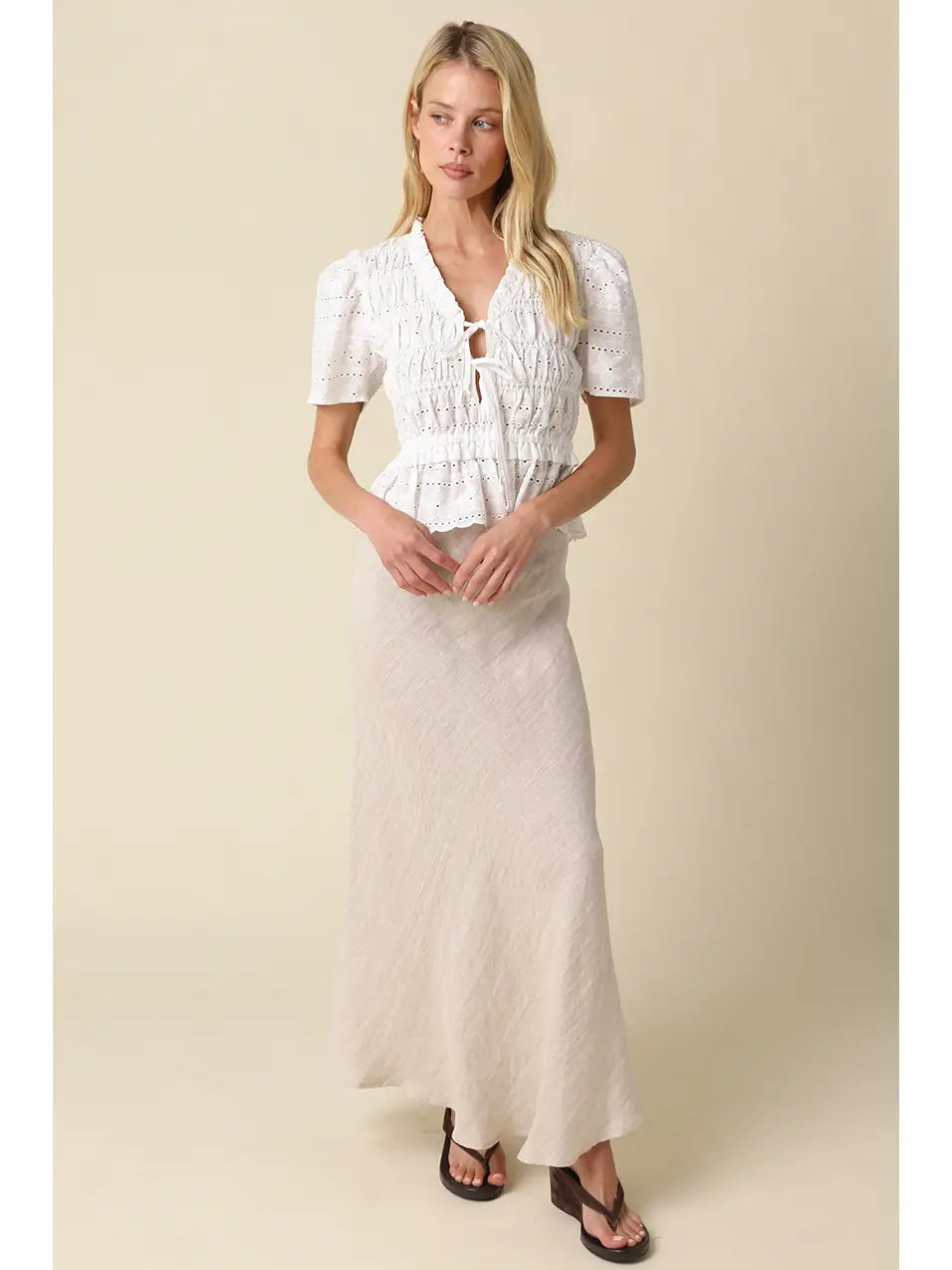 Nadia Linen Maxi Skirt