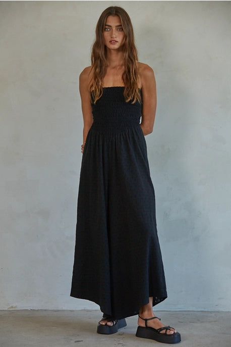 Black Strapless Jumpsuit