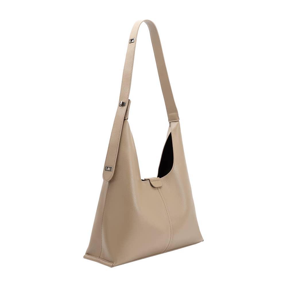 Carmen Beige Recycled Vegan Shoulder Bag