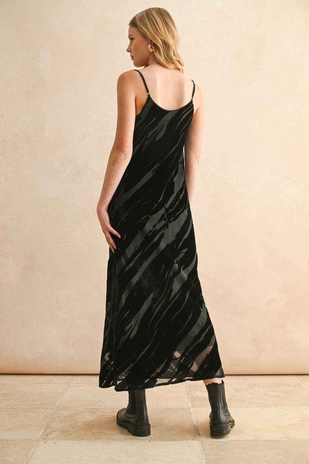 Velvet Textured Maxi Dress